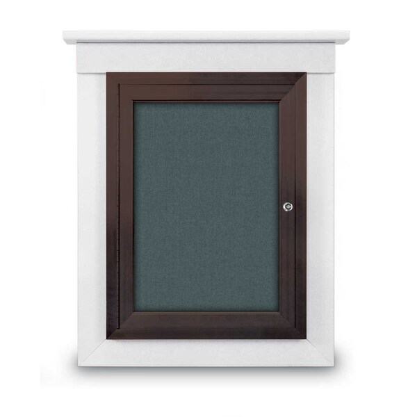 United Visual Products Sliding Glass Enclosed Letterboard, 72"x4, UV9008ACS-SATIN-GREEN UV9008ACS-SATIN-GREEN - main